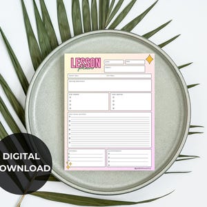 Sjabloon lesplan middelbare school
