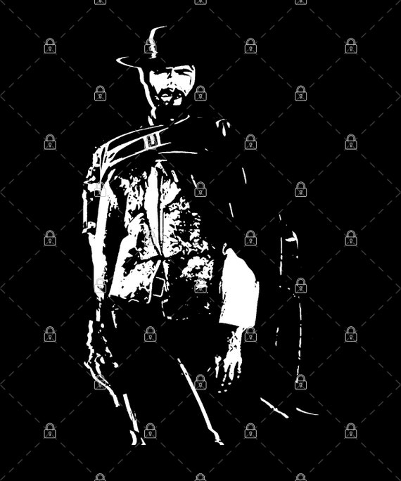 Clint Eastwood Pullover PNG For Print, Digital download, Sublimation