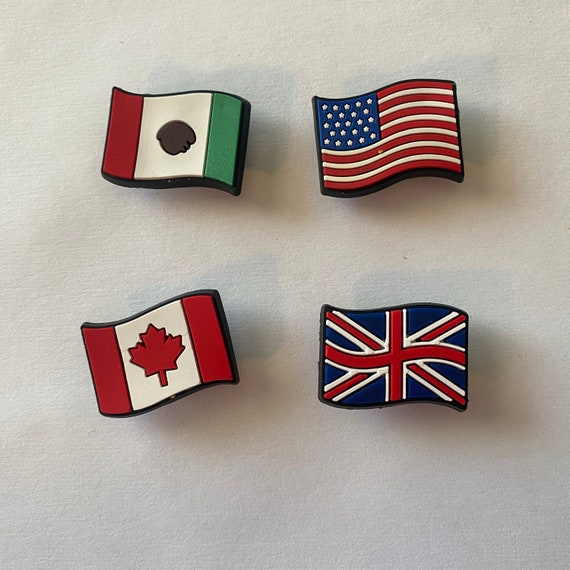 Crocs Charms/Flags/Canada/England/USA/Mexico Etsy