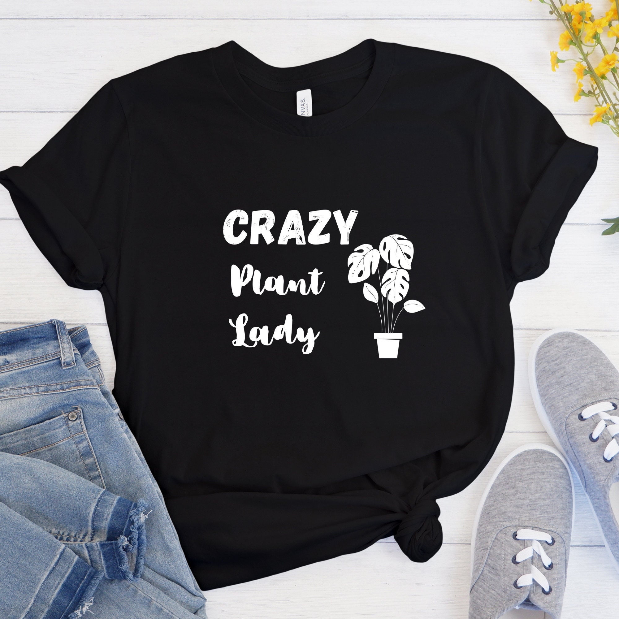 Green Thumb Gift for Mom Mother's day gift garden Plant Lover T-Shirt Crazy Plant Lady T-shirt Gardener Bella Canvas Botanical