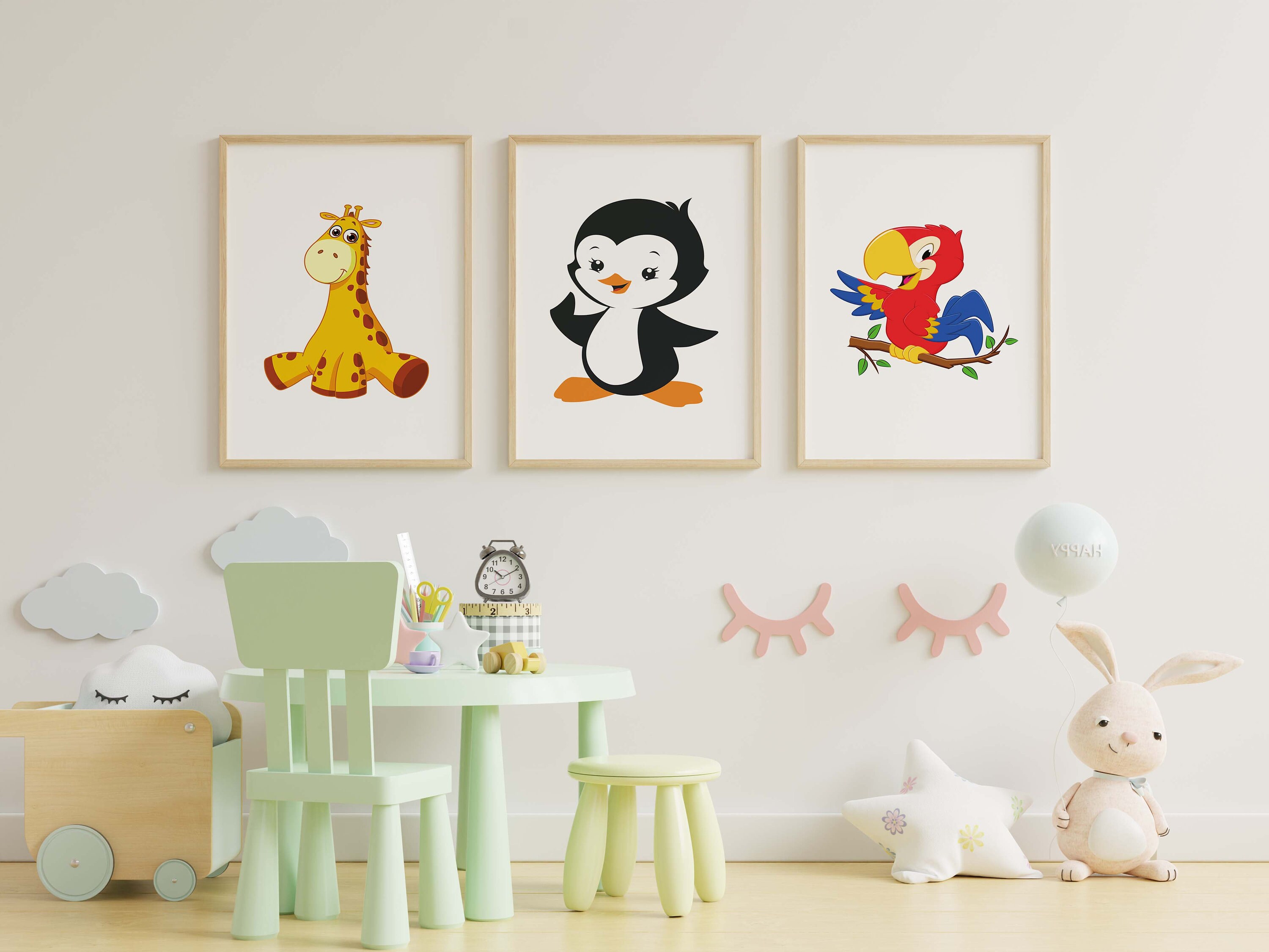 Baby Tiere Kinderzimmer Poster Kinderzimmer Druck | Etsy