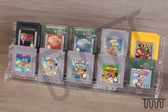 2 Tier Nintendo Game Boy Classic and Color 10 Cartridges Acrylic