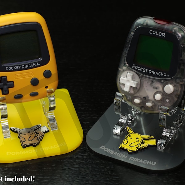Acrylic Display Stand for Nintendo Pokémon Pikachu or Pocket Pikachu Handheld Console