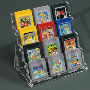 4段 任天堂 ゲームボーイ クラシックとカラー 12カートリッジ アクリルディスプレイスタンド