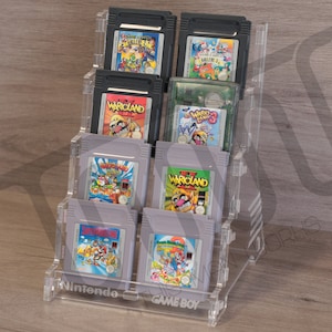4段 任天堂ゲームボーイクラシックとカラー 8カートリッジアクリルディスプレイスタンド
