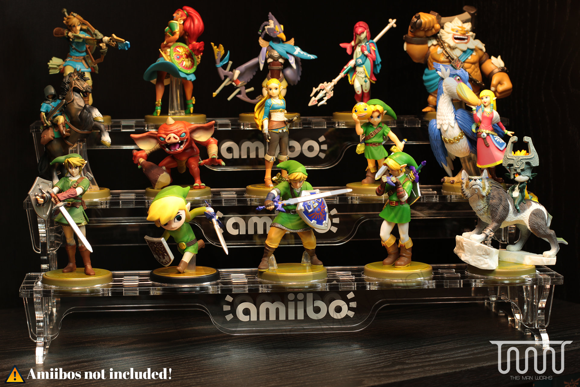 Amiibo用アクリルディスプレイスタンドライザー 5スロット（3種類の高