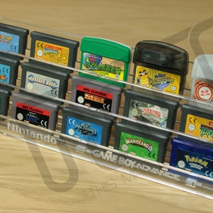3 Tier Nintendo Game Boy Advance GBA 15 Cartridges Acrylic Display Stand