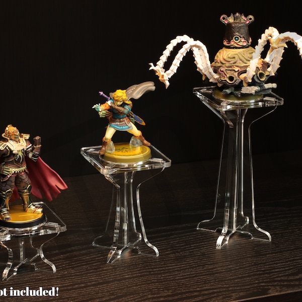 Acrylic Display Stand Riser for Amiibo 1 slot (3 different heights available)
