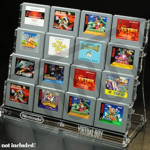 4段 任天堂 バーチャルボーイ 16カートリッジ アクリルディスプレイスタンド