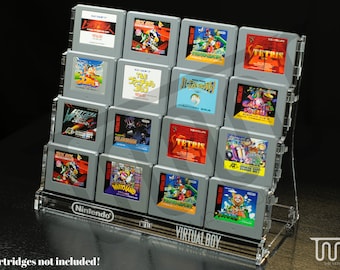 4 Tier Acrylic Display Stand for Nintendo Virtual Boy 16 Cartridges
