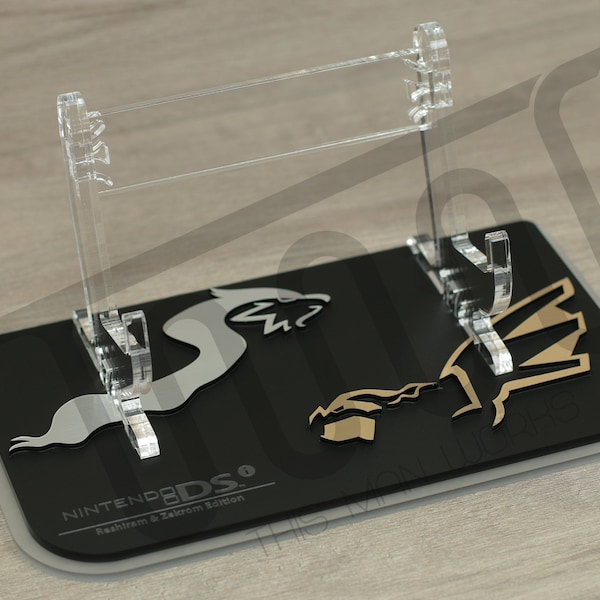 Acrylic Display Stand for Nintendo DSi Pokémon Reshiram and Zekrom Edition Handheld Console
