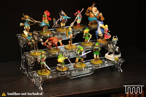 Amiibo Figure 2-tier Display Stand Holder Game Room Decor