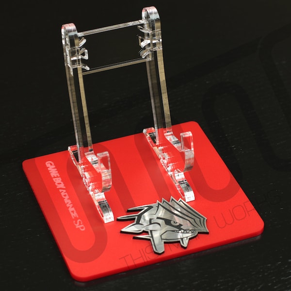 Acrylic Display Stand for Nintendo Game Boy Advance SP Pokémon Ruby Groudon Edition Handheld Console