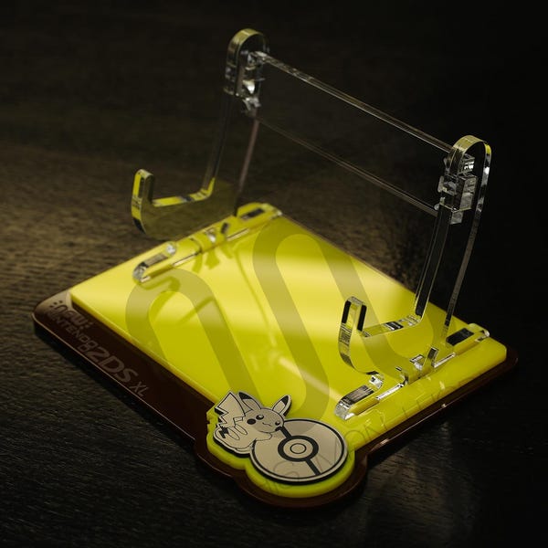 Acrylic Display Stand for NEW Nintendo 2DS XL Pikachu Edition Handheld Console