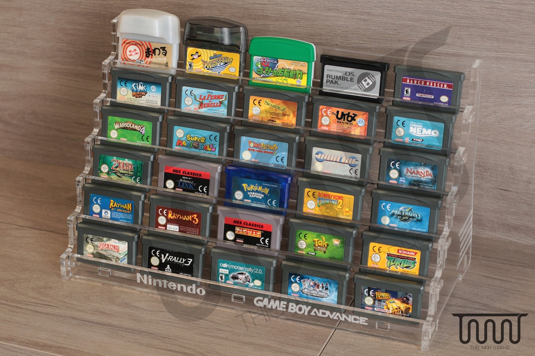 Expositor acrílico de 6 niveles para cartuchos de Nintendo Game Boy Advance GBA de 30 cartuchos - México Expositor acrílico de 6 niveles para cartuchos de Nintendo Game Boy Advance GBA de 30 cartuchos - México