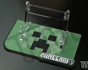 Acrylic Display Stand for NEW Nintendo 2DS XL Minecraft Creeper Edition