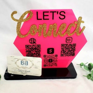 Let&#39;s Get Social | Social media QR codes | Connect and Payment Sign