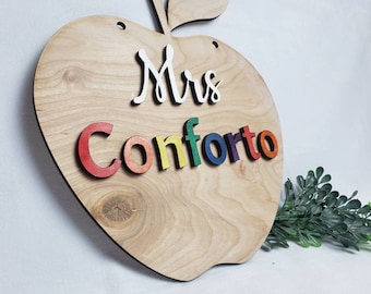 Apple Teacher Name Sign | Teacher Appreciation Gift