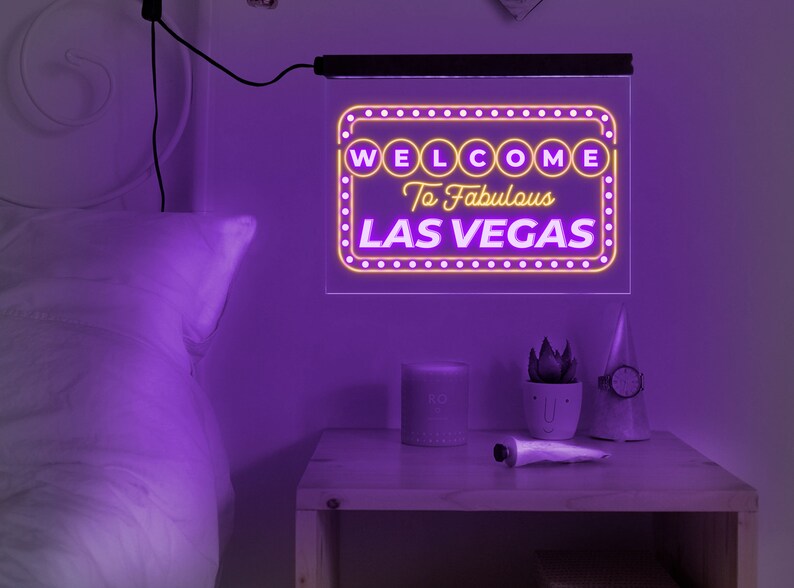 Las Vegas Neon Sign Las Vegas Led Sign Las Vegas Light Sign Etsy