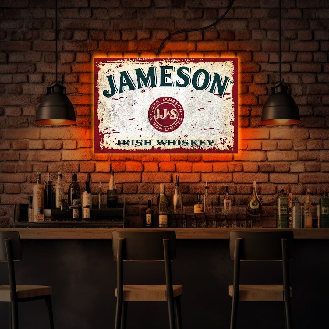 Jameson Logo Light, Jameson Neon Sign, Jameson Led Sign, Jameson Light