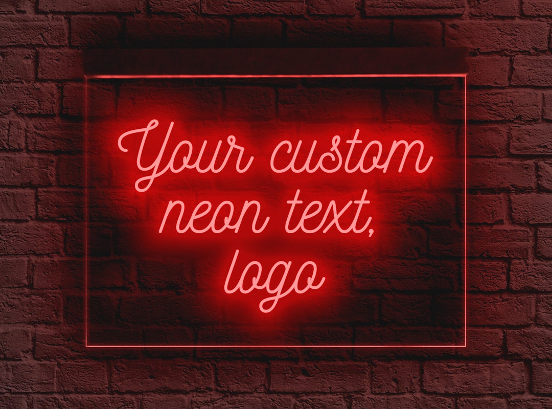 Custom Neon Sign Logocustom Neon Light Sign for Wallcustom Etsy