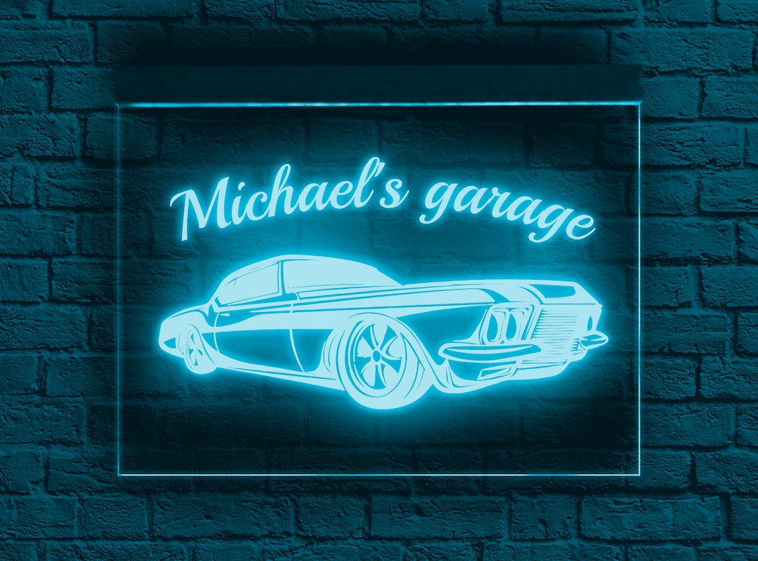 Custom Garage Neon Sign,personalized Garage Led Sign,custom Car Neon