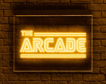 The arcade neon sign,Arcade neon sign,Arcade led sign,Arcade wall decor,Arcade wall art,Game room neon sign,Game neon sign,Led neon sign