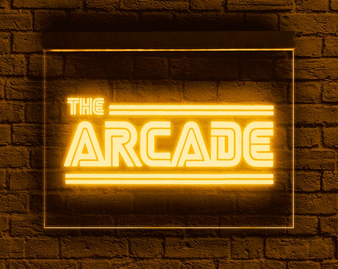 The arcade neon sign, Arcade light up sign, Arcade wall decor, Arcade led sign, Game room neon sign, Arcade game sign, Gaming room decor