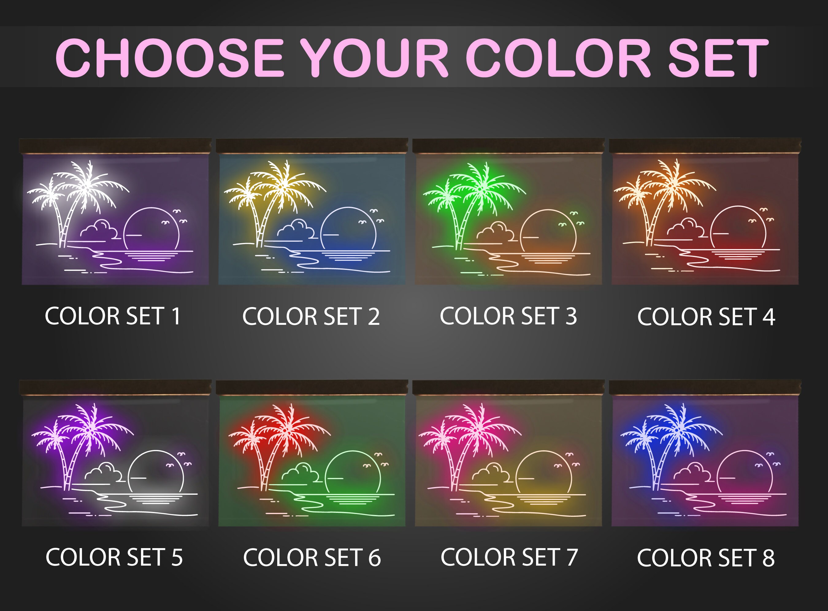 Sunset Neon Sign, Sunset Neon Light, Sunset Light Sign, Sunset Led Sign ...