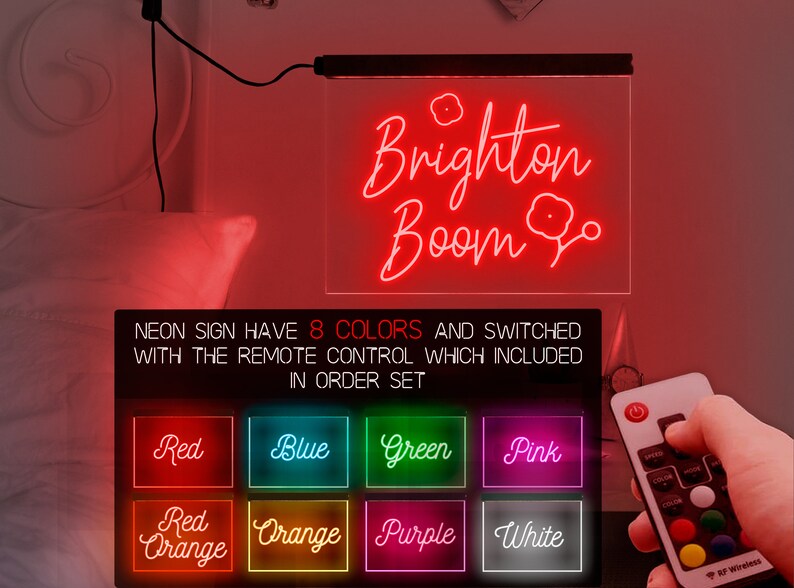 Queen Neon Sign,queen Led Sign,queen Wall Decor,queen Wall Art,crown