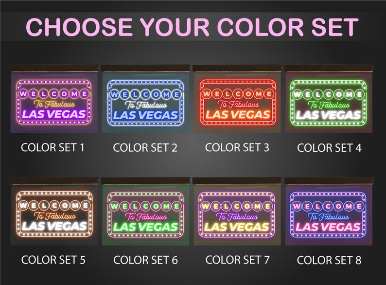 Las Vegas Neon Sign Las Vegas Led Sign Las Vegas Light Sign Etsy