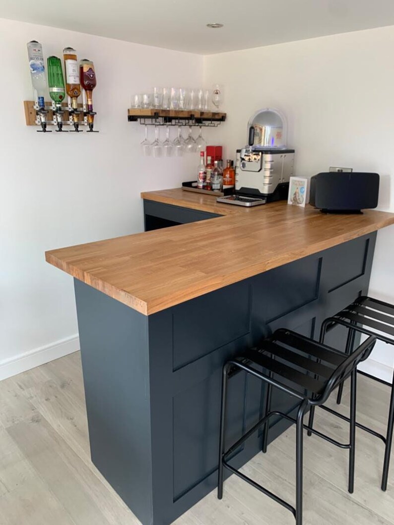Lshape Home Bar Bespoke Bar Hand Built in Hampshire / Etsy UK