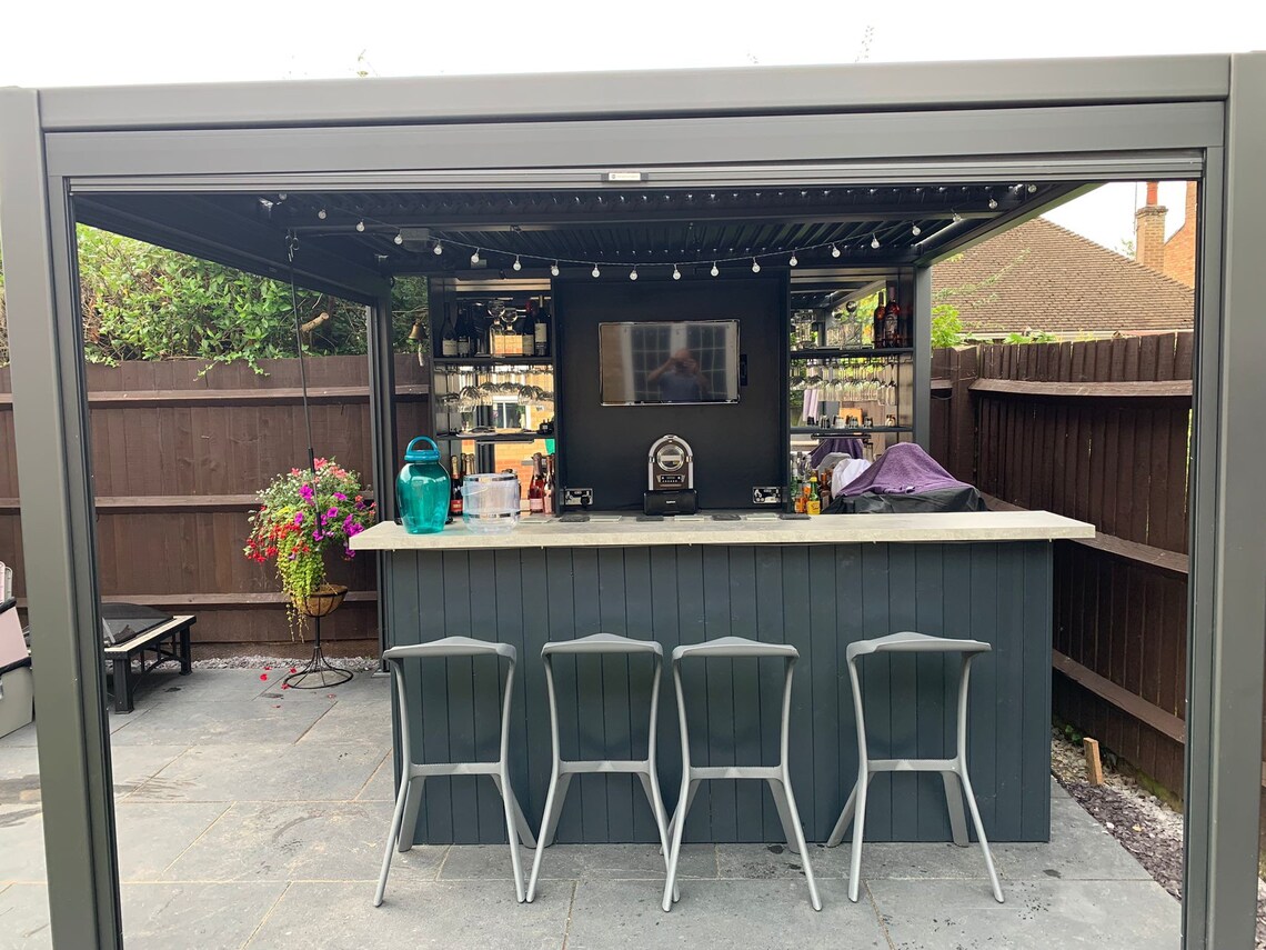 Straight Home Bar Bespoke Bar Hand Built in Hampshire / Etsy UK