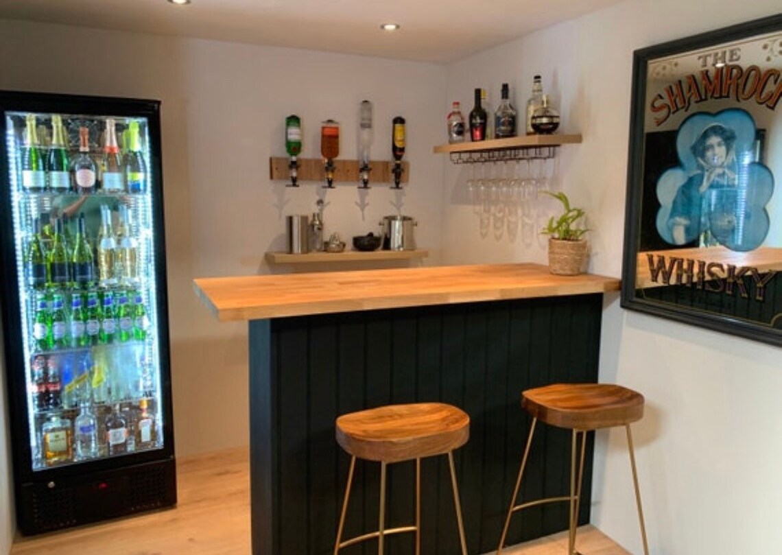 Straight Home Bar Bespoke Bar Hand Built in Hampshire / Etsy UK