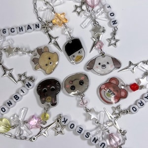 riize character keychain – choose your bias! handmade kpop fan merch