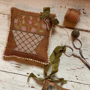 PDF FILE* Strawberry Basket Pinkeep and Scissor Fob