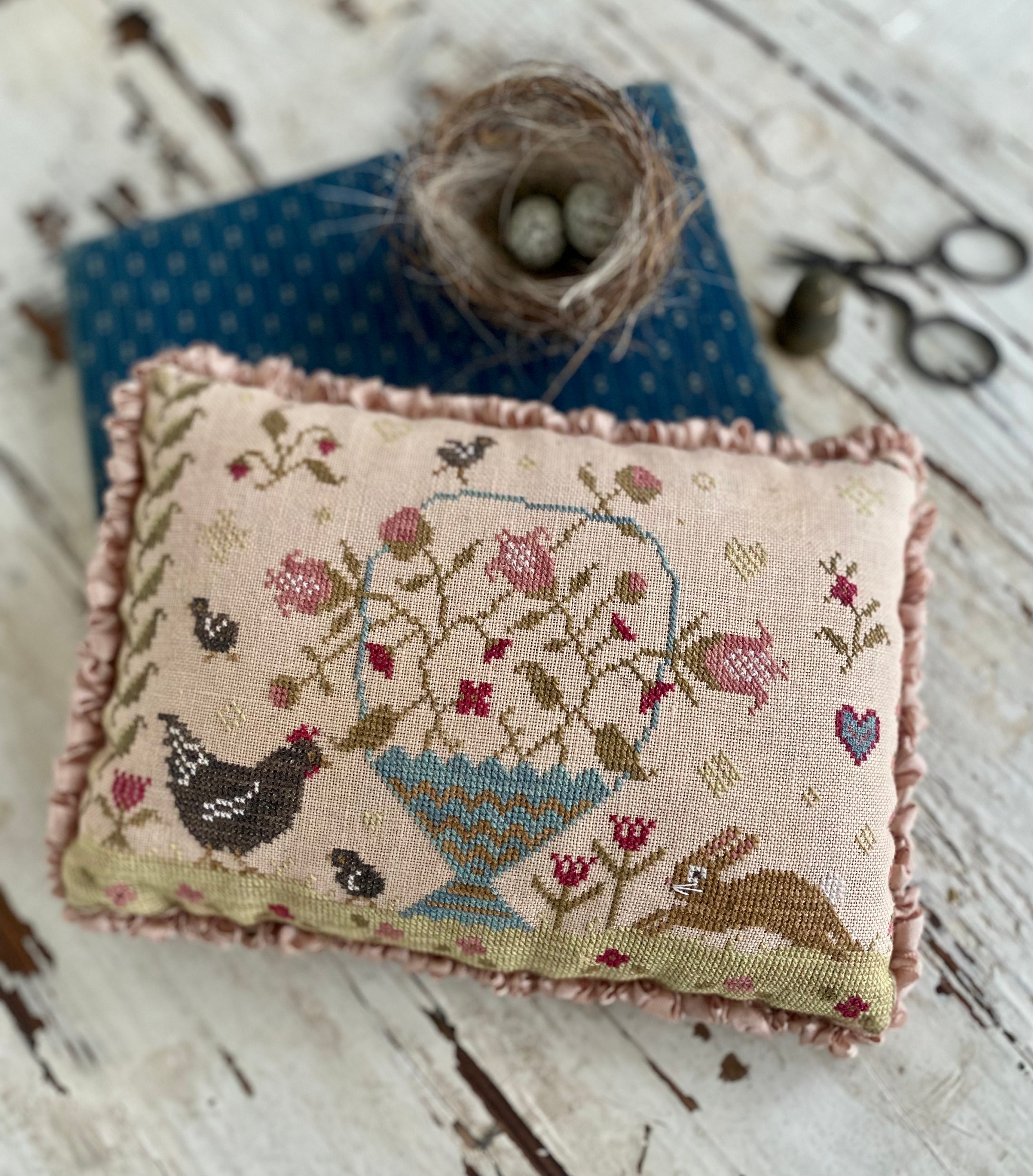 Spring Chicken Pinkeep Pattern PDF File * Spring Basket Pinkeep Pattern - Etsy
