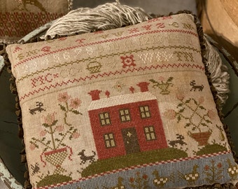 Pdf-bestand* Pinkeep-patroon Rose Cottage Sampler