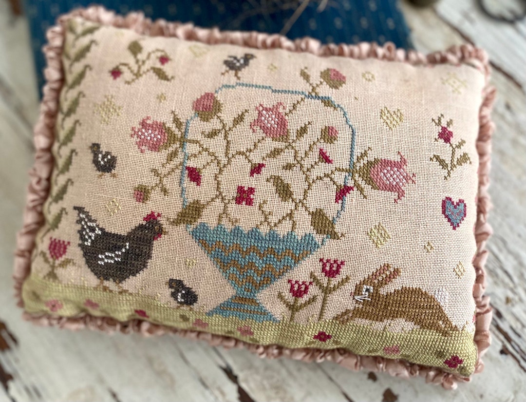Spring Chicken Pinkeep Pattern PDF File * Spring Basket Pinkeep Pattern - Etsy