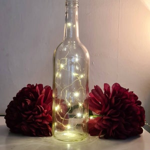 USB LED Light up Rustic Decorative Wine Bottle Centrepiece