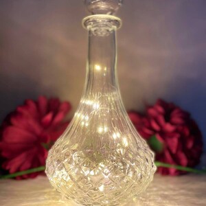 Decorated USB plug in Glass liquor Bottle Lamps