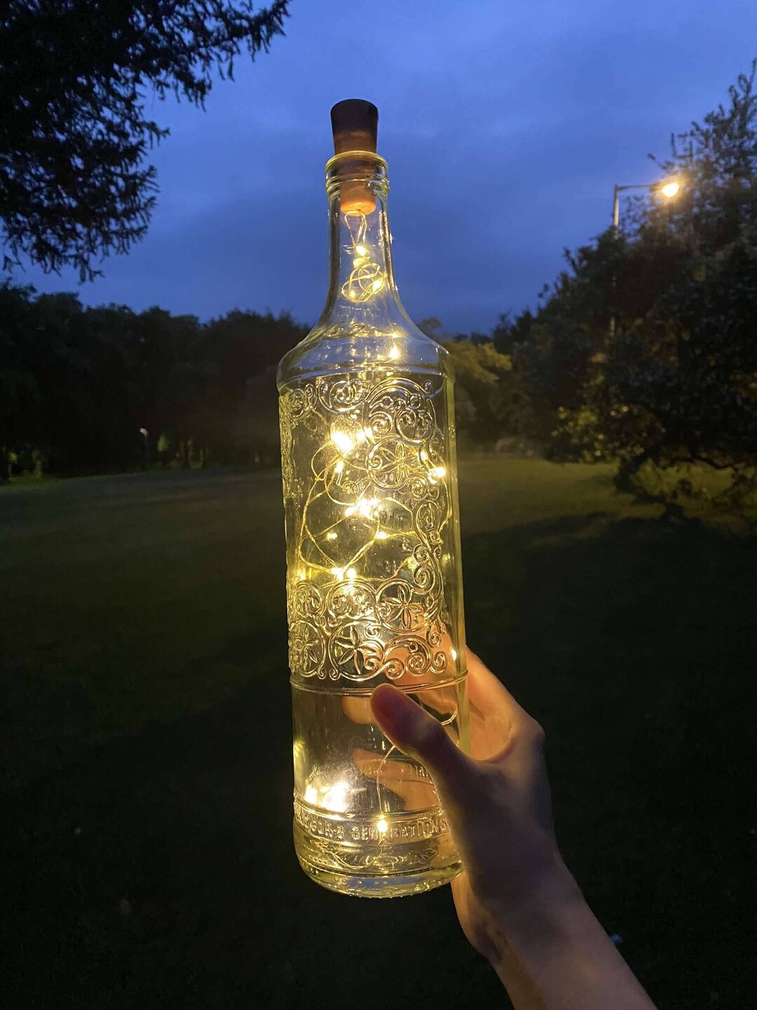 LED Light up Rustic Decorative Bottle Centrepiece Etsy