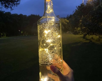 LED beleuchtet rustikales dekoratives Flaschen-Mittelstück