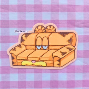 Garf Cat Couch Sofa Waterproof Vinyl Sticker