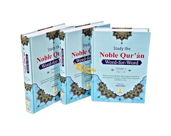 Ädla Koranen Ord för ord (3 delar i fullfärg)