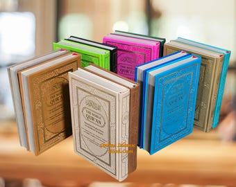 The Noble Quran: Transliteration in Roman Script with Arabic Text and English Rainbow Color (Medium Size) 8.0 x 5.5 x 1.3 inch