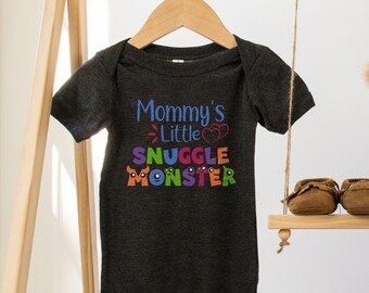Baby Shower Gift - Mommy's Little Snuggle Monster Cute Baby Outfit - Mother's Day Gift for her - New Mom gift - Baby Shirt - New Baby Gift