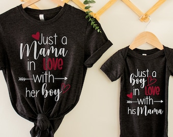Mommy Son Matching Outfits - Mommy and Me  - Mommy Shirt + Baby Bodysuit - New Mom Gift - Baby Shower Gift - Mother's Day Mother Son Shirts
