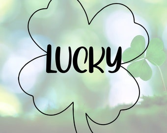 Digitaler Download - St. Patricks Day Lucky Four Leaf Klee - Kleeblatt - SVG PNG DXF Eps - geschnitten eisbildte Datei für Shirt Aufkleber Handwerk Druck