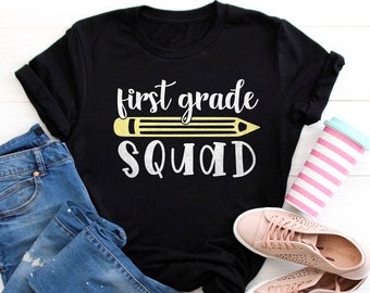 Camisa de maestro de primer grado, Equipo de primer grado, Camisa de primer día de clases para maestro, Regalo para maestro de primaria, Regreso a clases